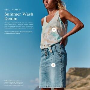 NWT Prana denim skirt summer wash NWT